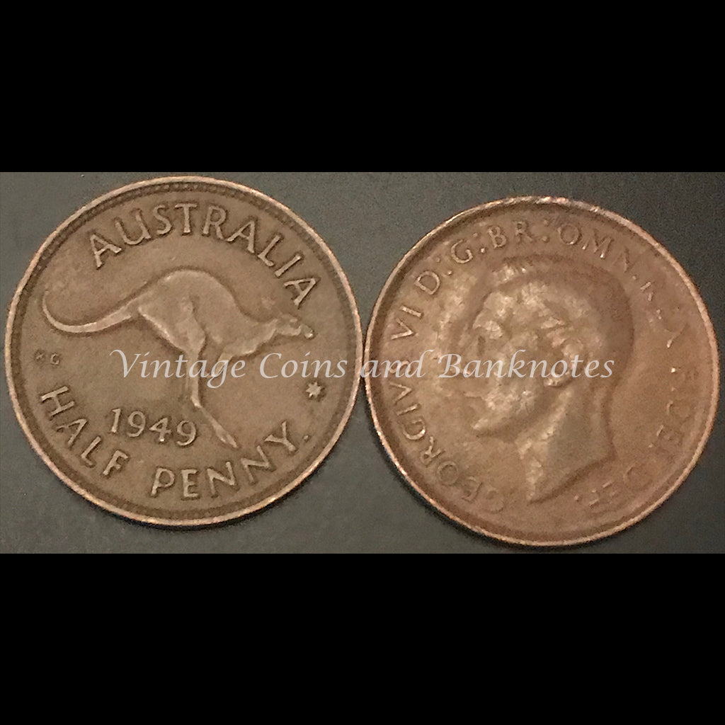 1949P Y. Half Penny George VI gFine-VF