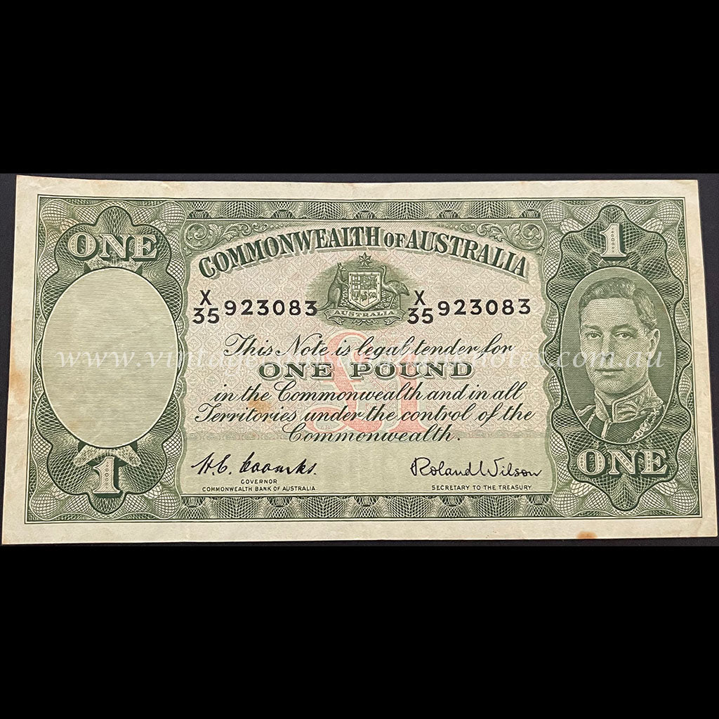 1952 Coombs Wilson One Pound gVF