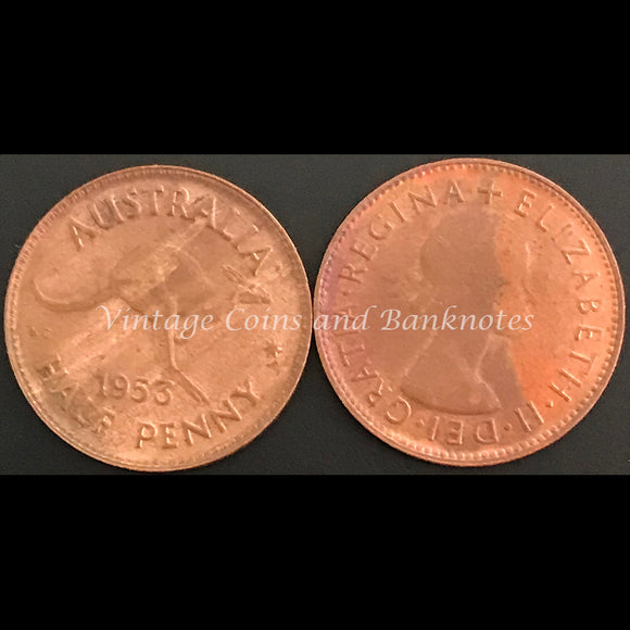 1953 P A. Half Penny QEII UNC