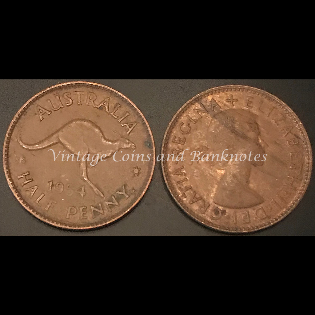 1954P Y. Half Penny QEII gVF