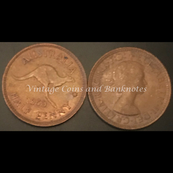 1959M Half Penny QEII EF