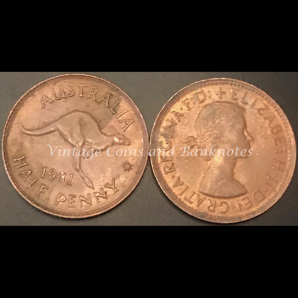 1961P Y. Half Penny QEII EF