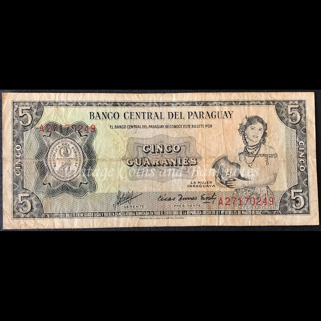 Paraguay ND (1963) 5 Guaranies