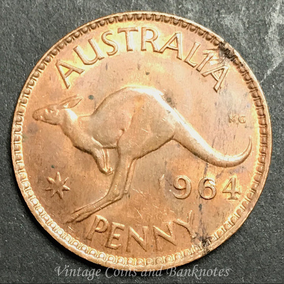 1964 Penny Elizabeth II - Melbourne Mint