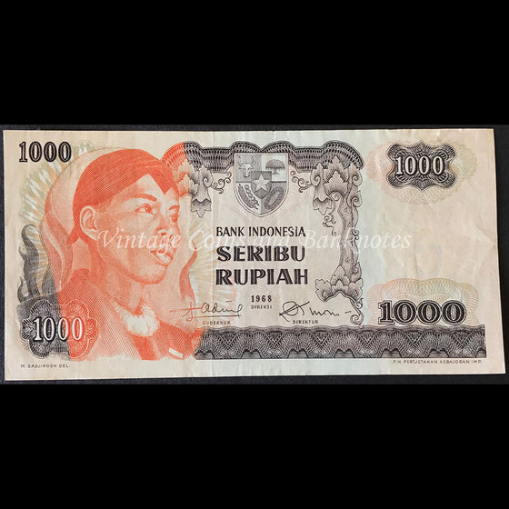 Indonesia 1968 1000 Rupiah gEF