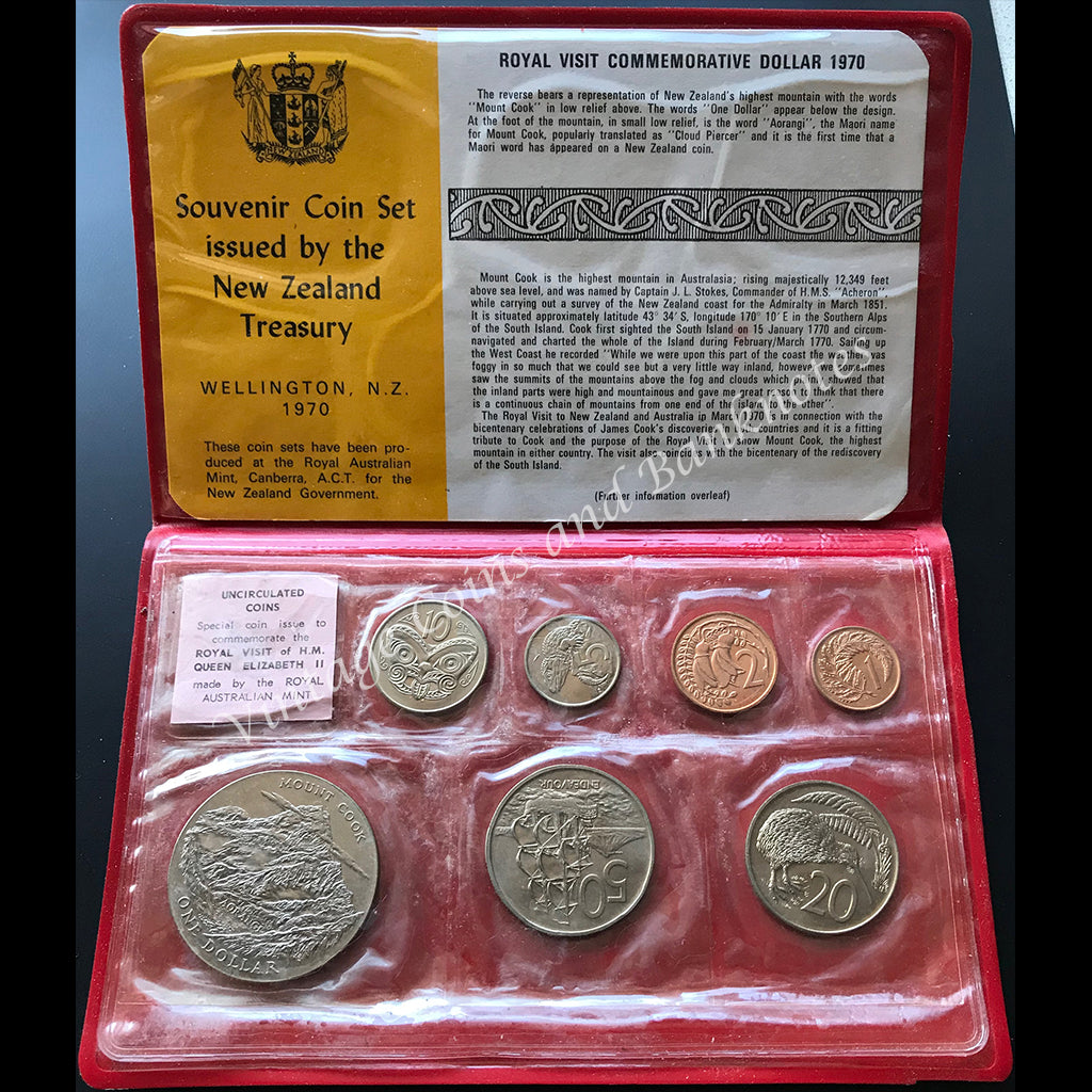 1970 New Zealand 7 Coin Mint Set