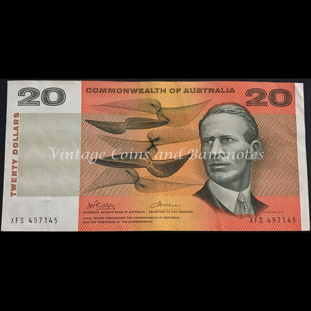 1972 Phillips Wheeler $20 Commonwealth Bank gVF