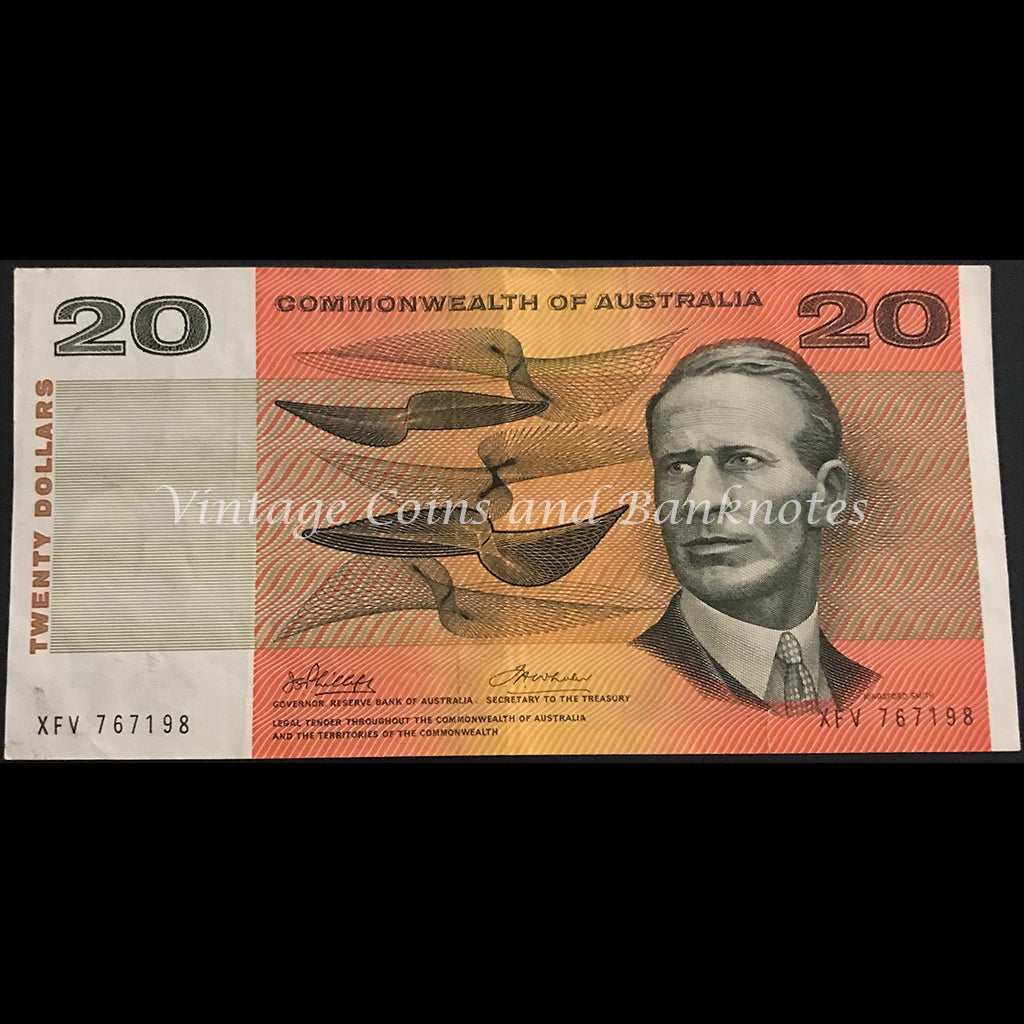 1972 Phillips Wheeler $20 Commonwealth Bank VF