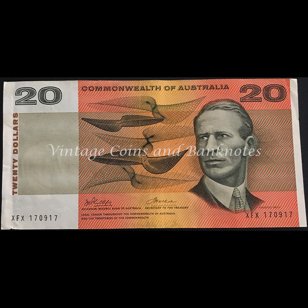 1972 Phillips Wheeler $20 Commonwealth Bank EF