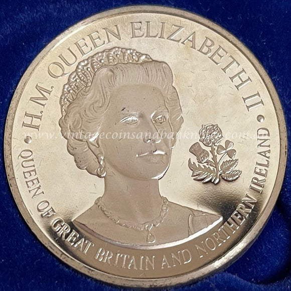 1976 USA Sterling Silver Bicentennial Visit Commemorative Medal - Queen Elizabeth II