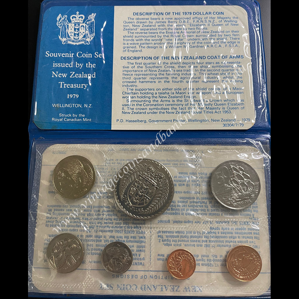 1979 New Zealand 7 Coin Mint Set