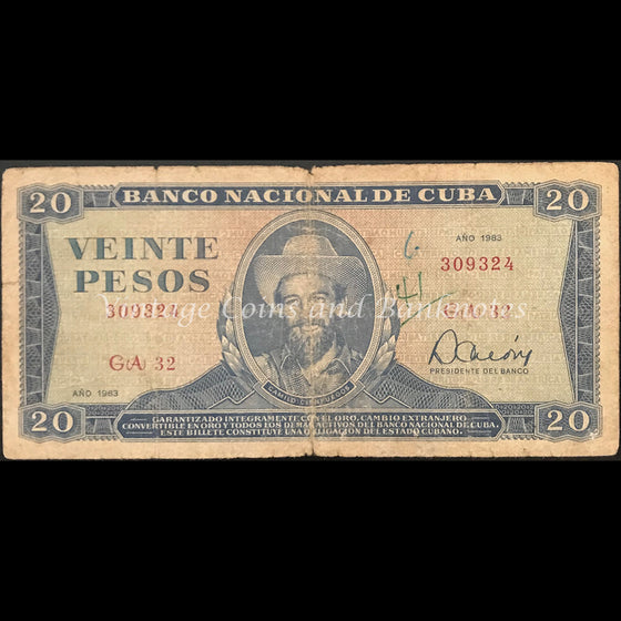 Cuba 1983 20 Pesos VG