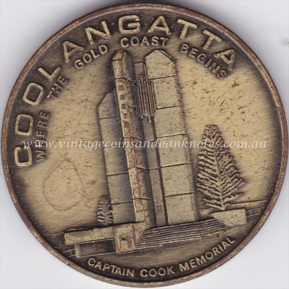 1884-1984 Coolangatta Centenary Gold Coast Token - Capital Cook Memorial