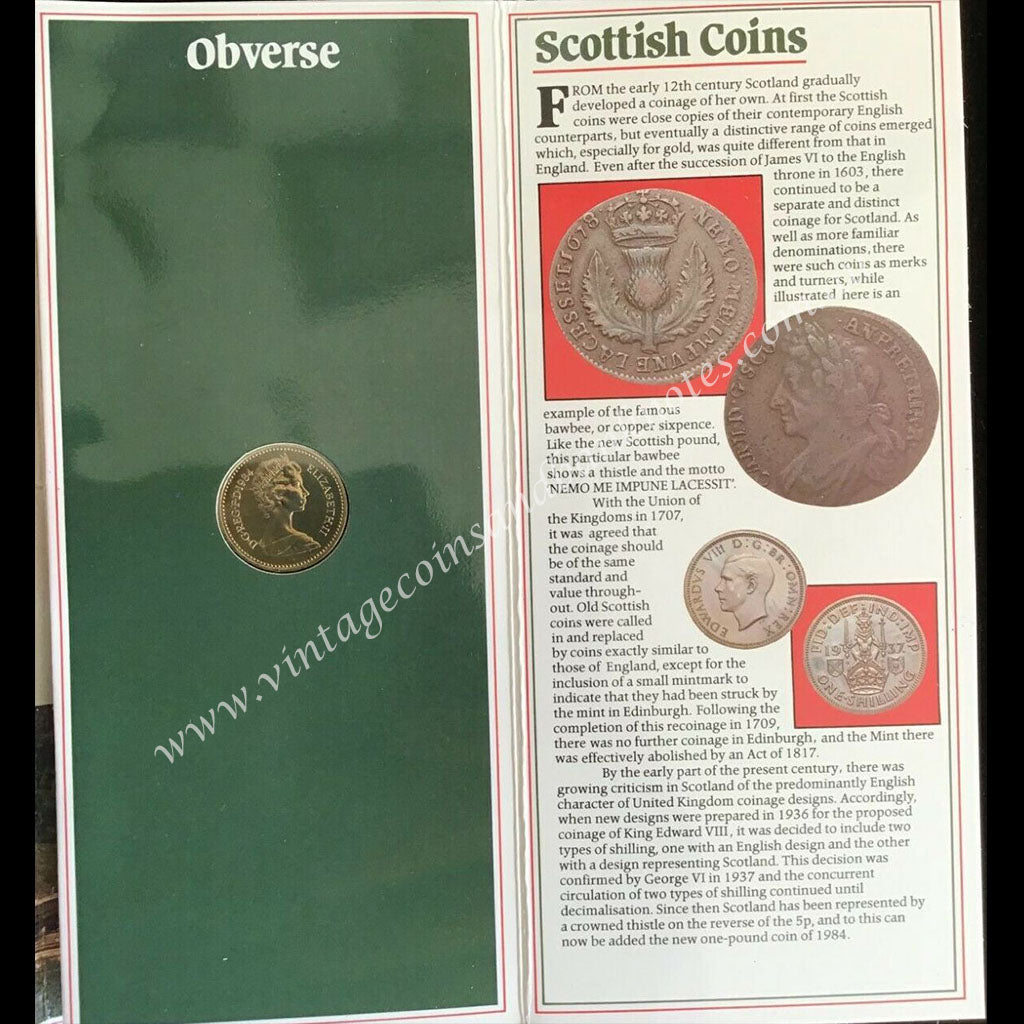 1984 Scottish 1 Pound Uncirculated Coin