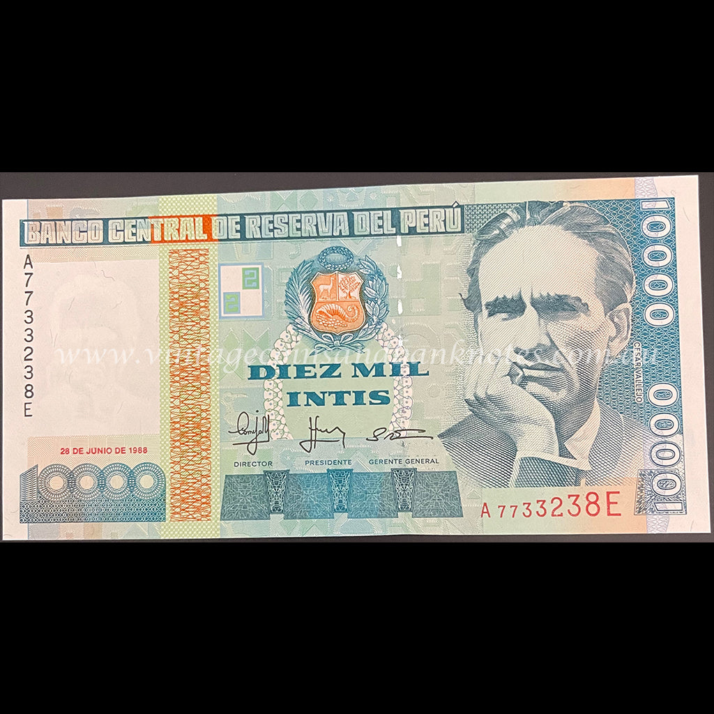 Peru 1988 10,000 Intis UNC