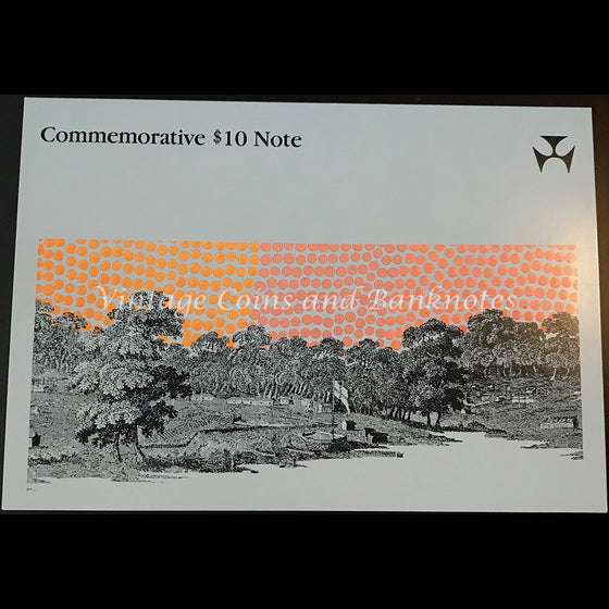1988 Johnston Fraser $10 Commemorative Folder UNC