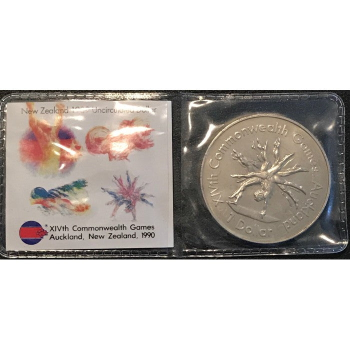 1989 New Zealand $1 Coin - Gymnast