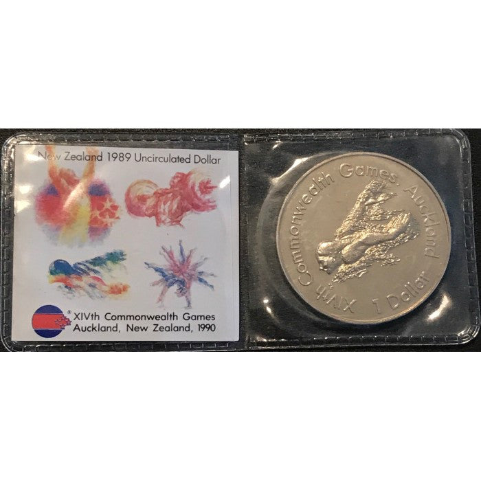 1989 New Zealand $1 Coin - Swimmer