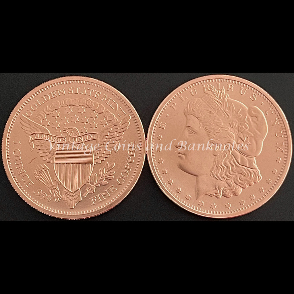 Copper Bullion Coin 1 oz (.999) Reproduction of the USA Morgan Dollar