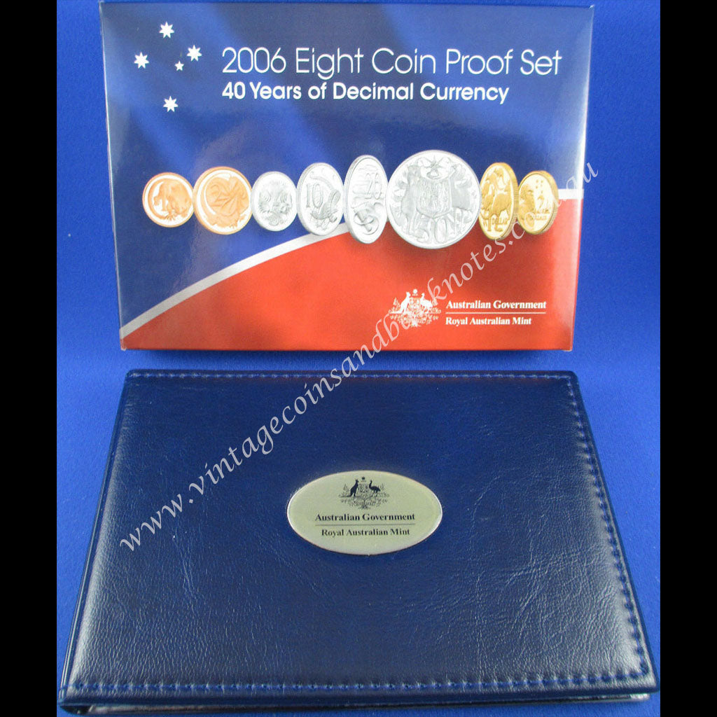 2006 Eight Coin Proof Set - 40 Years of Decimal Currency