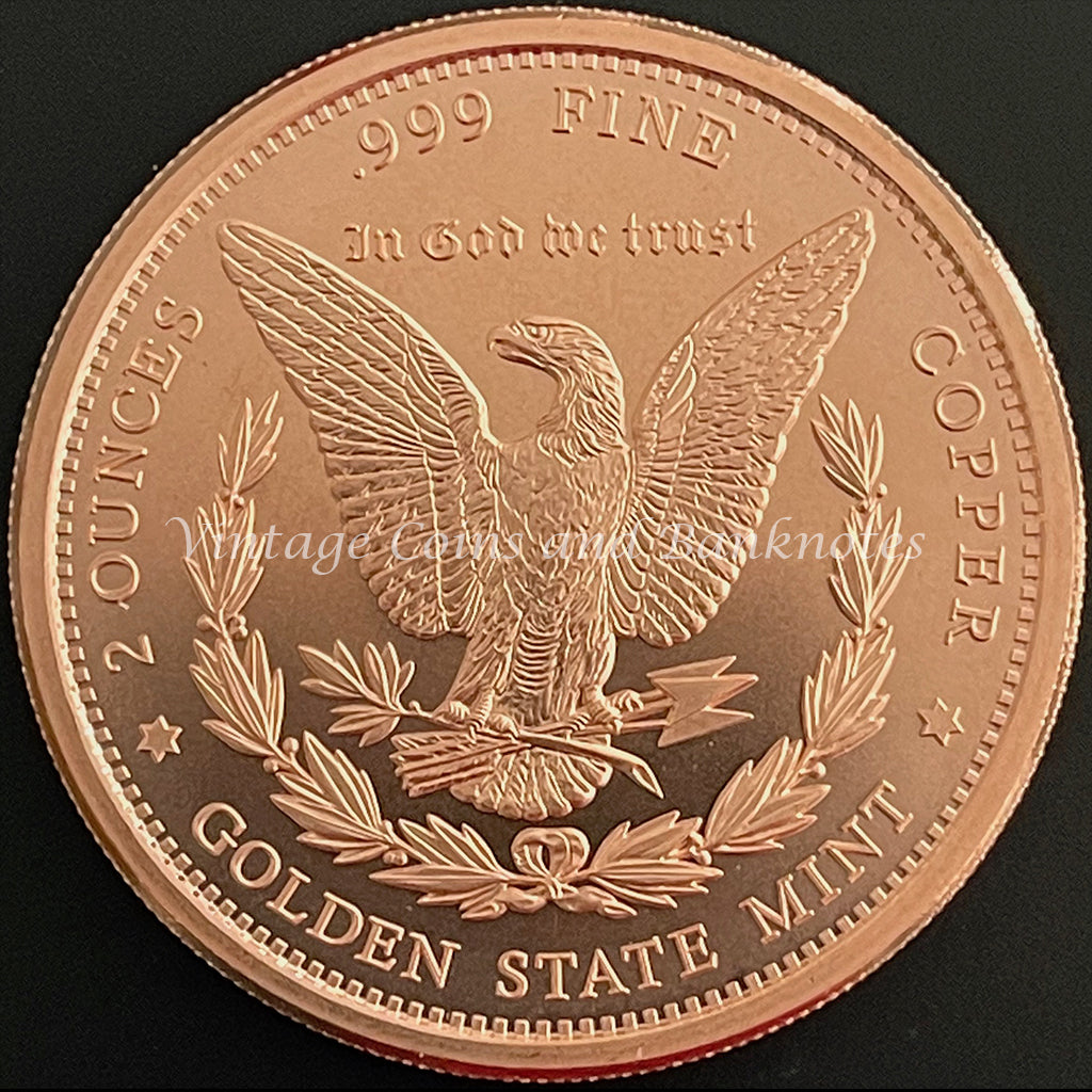 Copper Bullion Coin 2 oz (.999) Reproduction of the USA Morgan Dollar