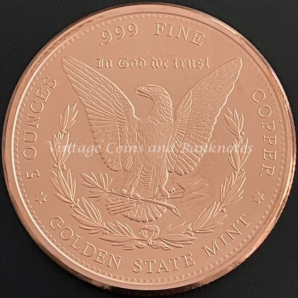 Copper Bullion Coin 5 oz (.999) Reproduction of the USA Morgan Dollar