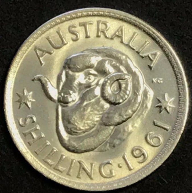 1961 Elizabeth II Melbourne Mint Shilling