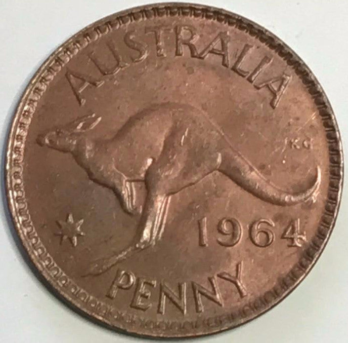1964 Elizabeth II Melbourne Mint Penny
