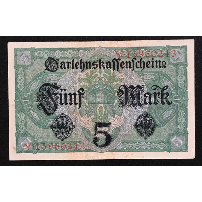 Germany 1917 Darlehnskassenschein 5 Mark gVF
