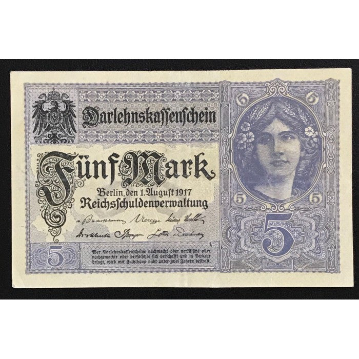 Germany 1917 Darlehnskassenschein 5 Mark