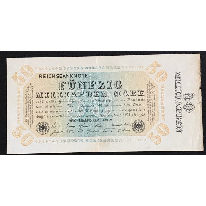 Germany 1923 Reichsbanknote 50 Billion Mark