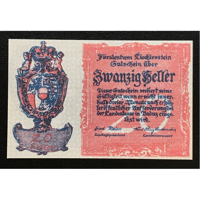 Liechtenstein ND (1920) 20 Heller